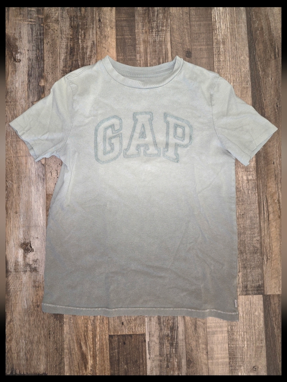 GAP Kids Pale Green Ombre Logo Short Sleeve Tee Size: XL (12)